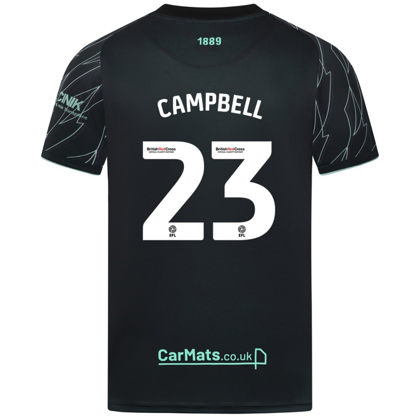 Bambino Maglia Tyrese Campbell #23 Nero Verde Kit Gara Away 2024/25 Maglietta