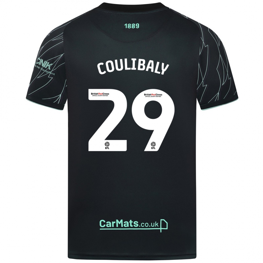 Bambino Maglia Ismaila Coulibaly #29 Nero Verde Kit Gara Away 2024/25 Maglietta