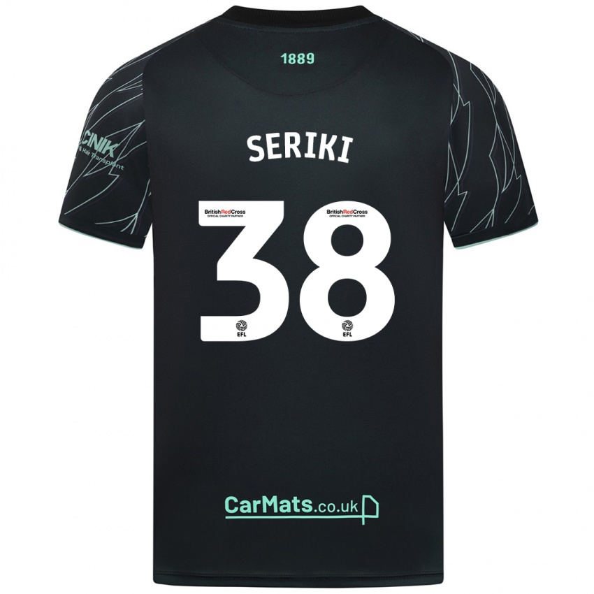 Bambino Maglia Femi Seriki #38 Nero Verde Kit Gara Away 2024/25 Maglietta