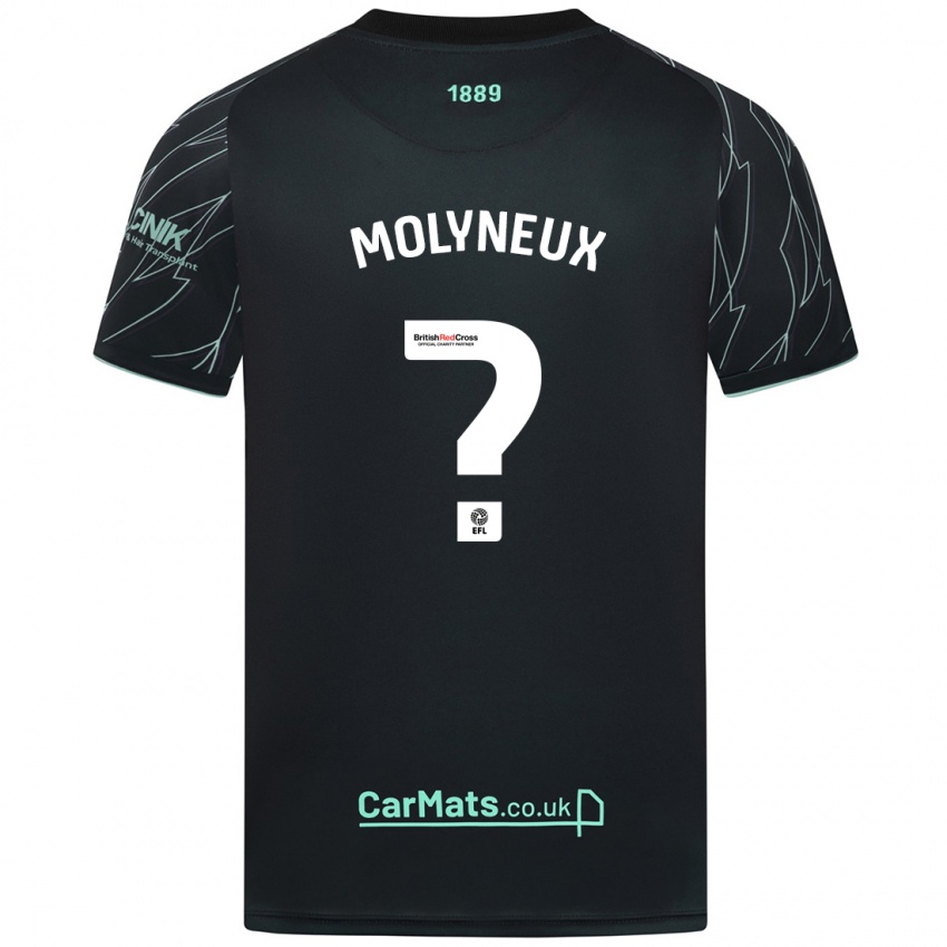 Bambino Maglia Henry Molyneux #0 Nero Verde Kit Gara Away 2024/25 Maglietta