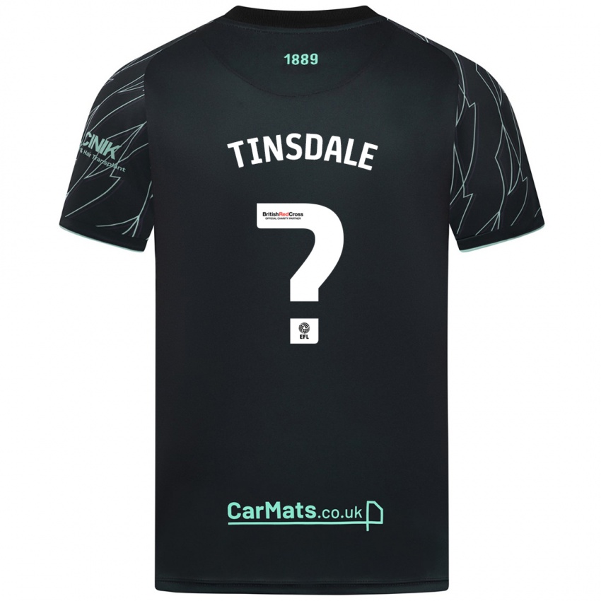 Bambino Maglia Jay Tinsdale #0 Nero Verde Kit Gara Away 2024/25 Maglietta