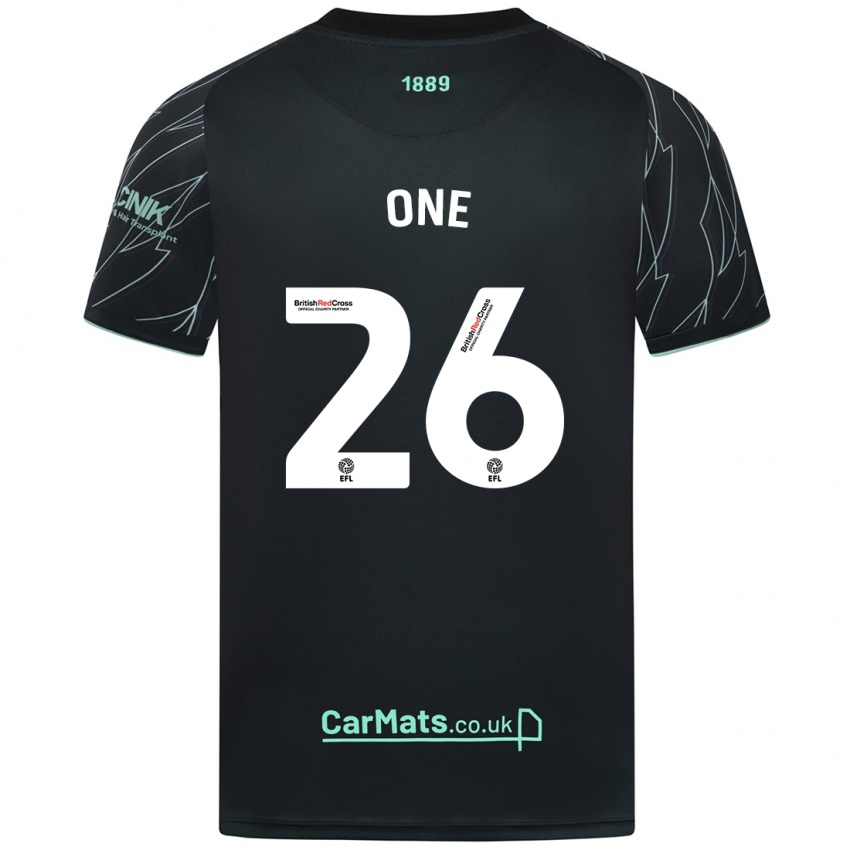 Bambino Maglia Ryan Oné #26 Nero Verde Kit Gara Away 2024/25 Maglietta