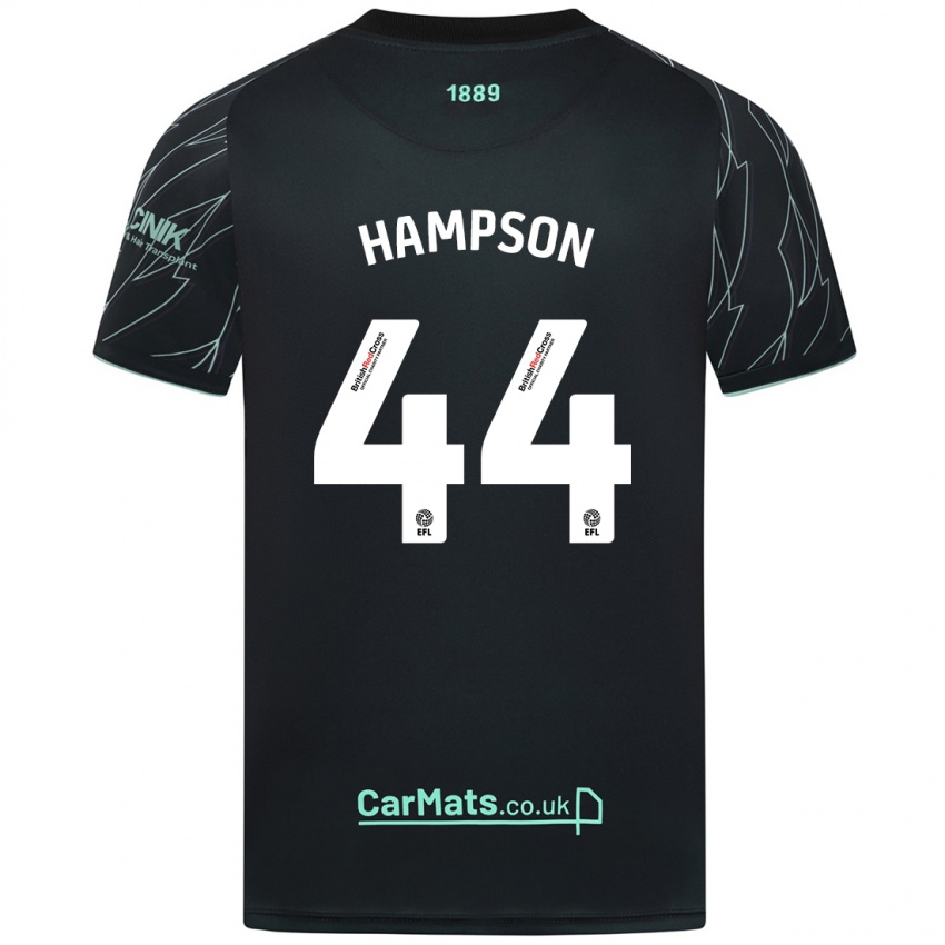 Bambino Maglia Owen Hampson #44 Nero Verde Kit Gara Away 2024/25 Maglietta