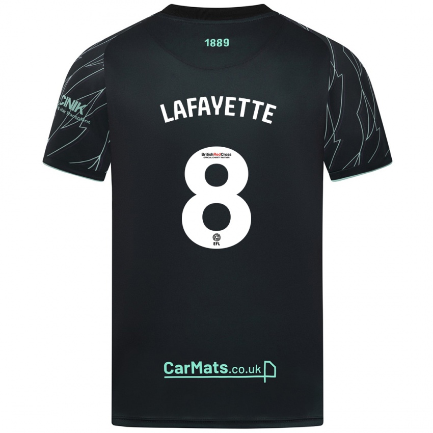 Bambino Maglia Abbie Lafayette #8 Nero Verde Kit Gara Away 2024/25 Maglietta