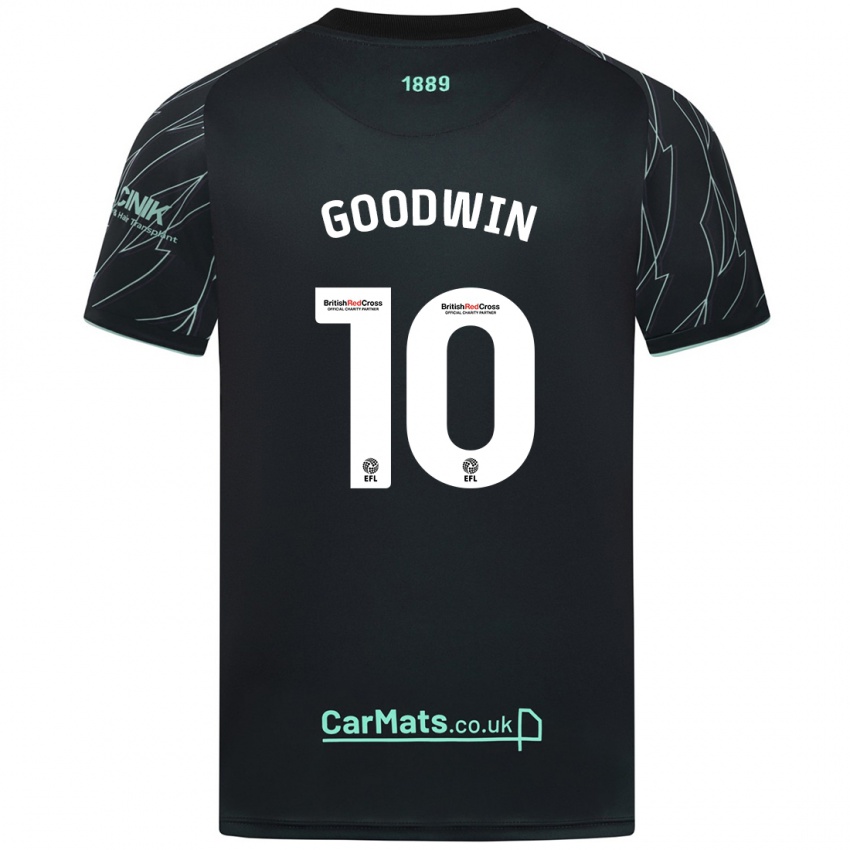 Bambino Maglia Isobel Goodwin #10 Nero Verde Kit Gara Away 2024/25 Maglietta