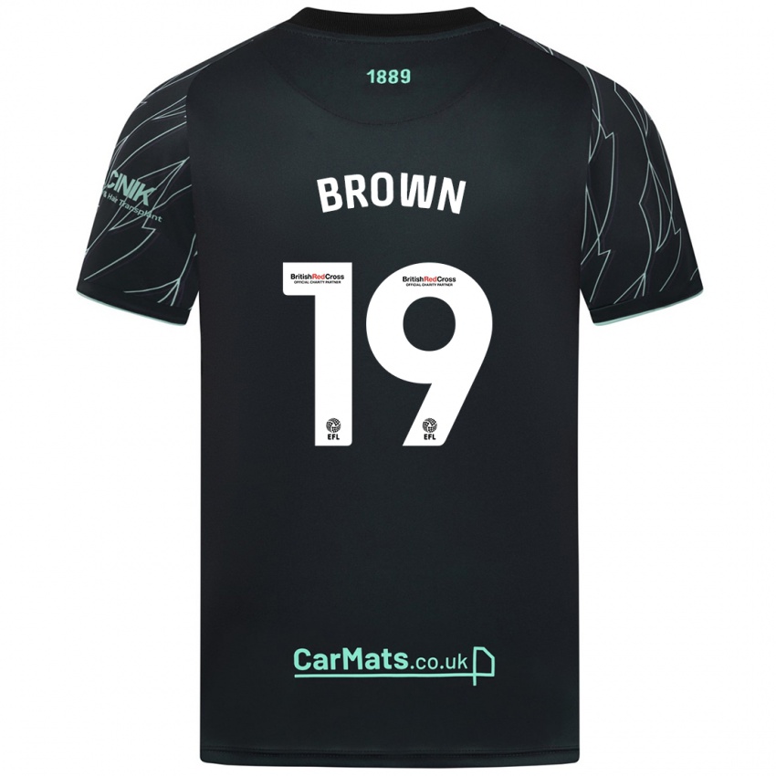 Bambino Maglia Alanta Brown #19 Nero Verde Kit Gara Away 2024/25 Maglietta