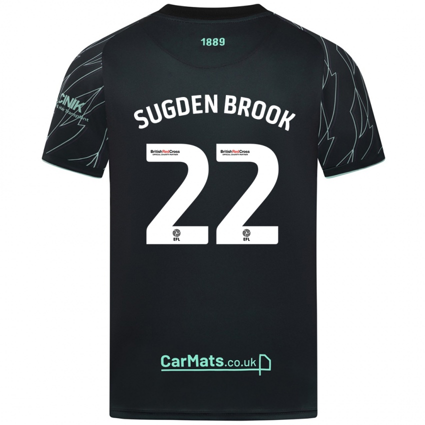 Bambino Maglia Darcie Sugden-Brook #22 Nero Verde Kit Gara Away 2024/25 Maglietta