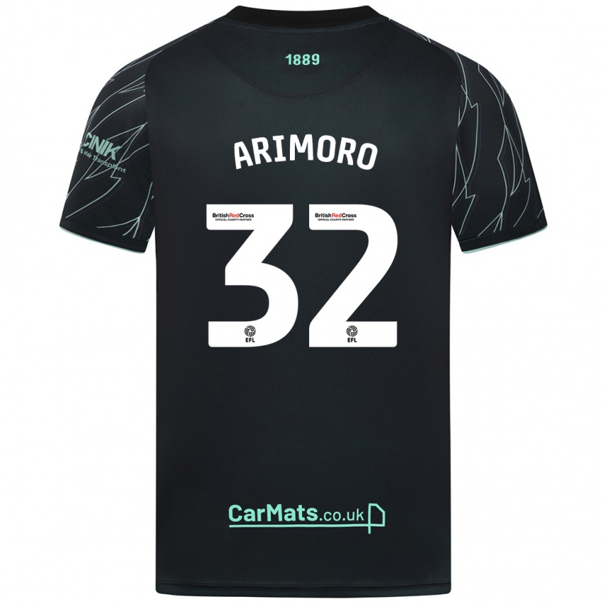 Bambino Maglia Juliet Khinde Adebowale-Arimoro #32 Nero Verde Kit Gara Away 2024/25 Maglietta