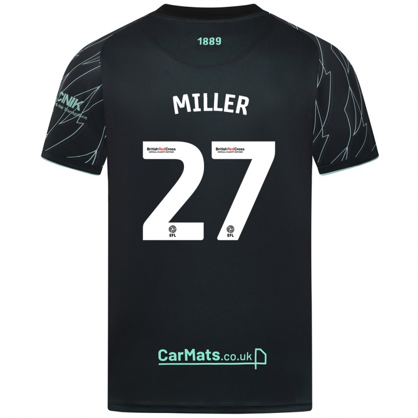 Bambino Maglia Lara Miller #27 Nero Verde Kit Gara Away 2024/25 Maglietta