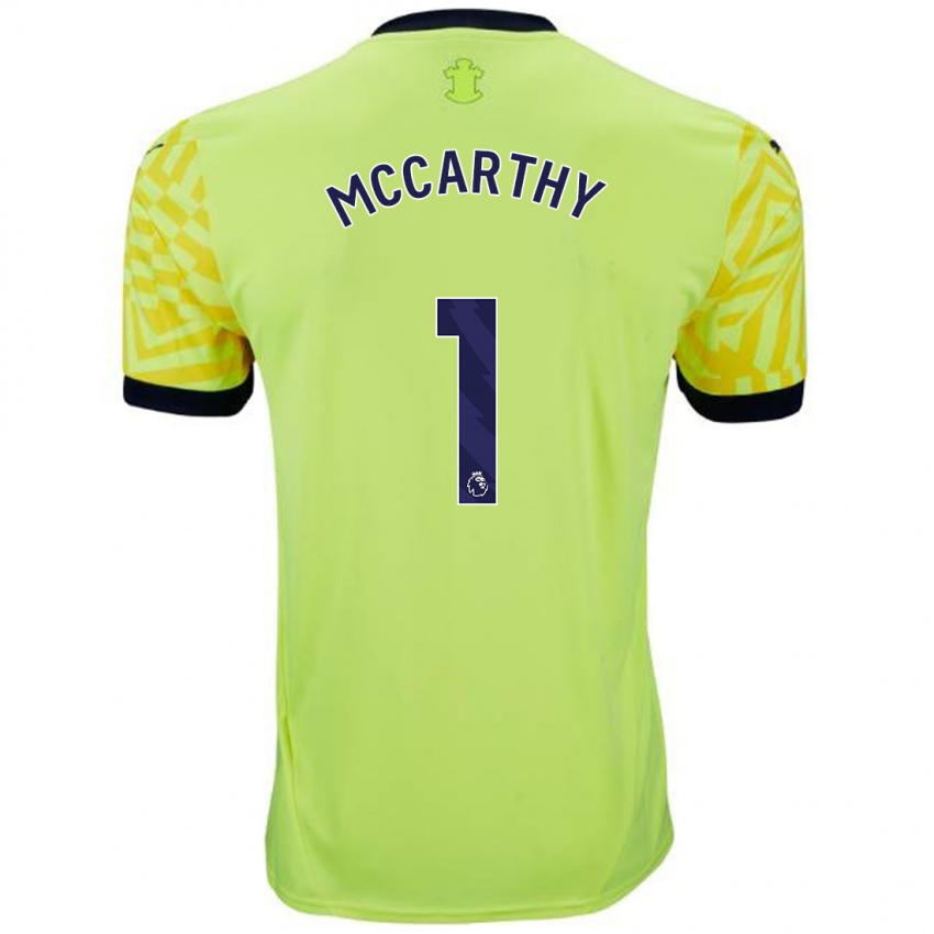 Bambino Maglia Alex Mccarthy #1 Giallo Kit Gara Away 2024/25 Maglietta