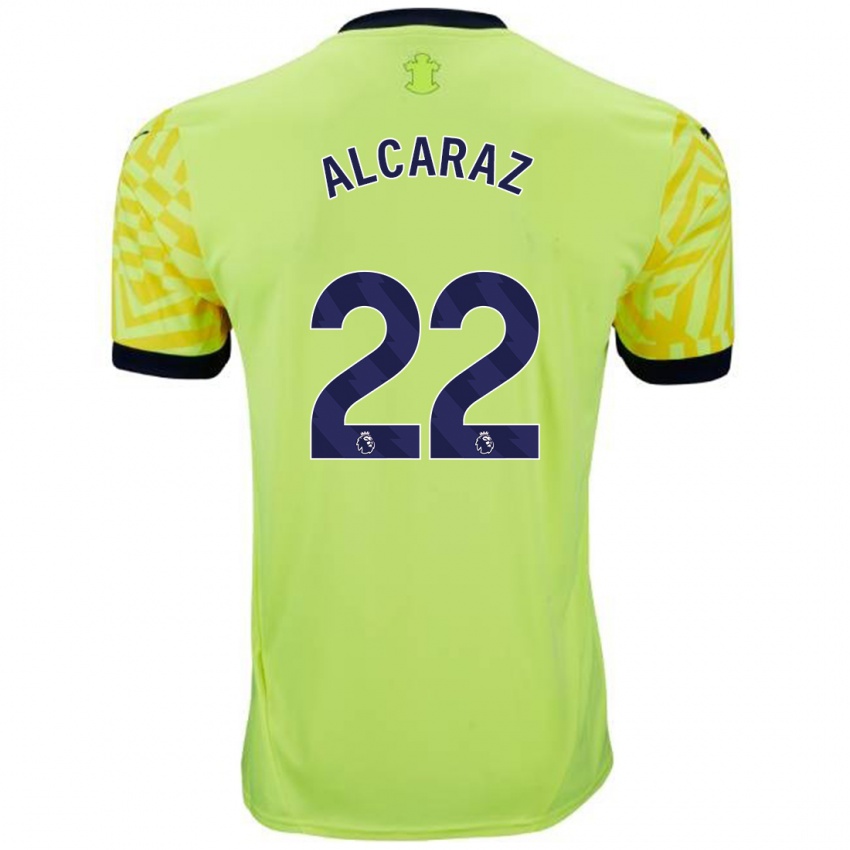 Bambino Maglia Carlos Alcaraz #22 Giallo Kit Gara Away 2024/25 Maglietta