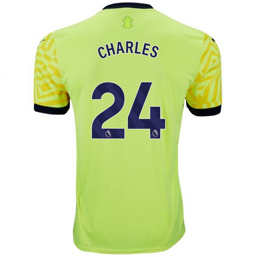 Bambino Maglia Shea Charles #24 Giallo Kit Gara Away 2024/25 Maglietta