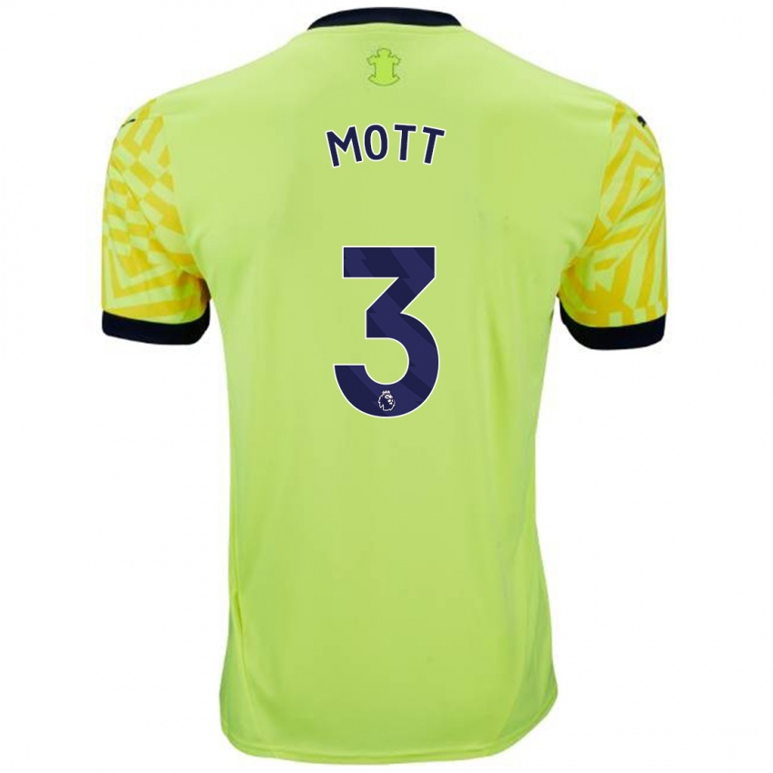 Bambino Maglia Millicent Mott #3 Giallo Kit Gara Away 2024/25 Maglietta