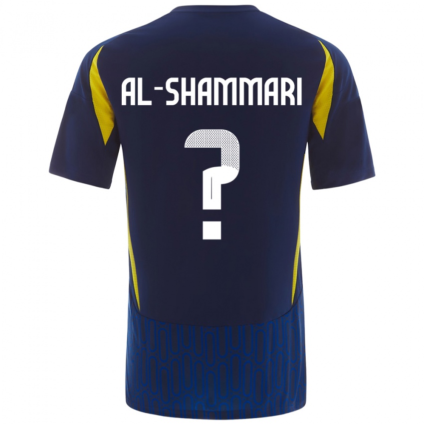 Bambino Maglia Mansour Al-Shammari #0 Blu Giallo Kit Gara Away 2024/25 Maglietta