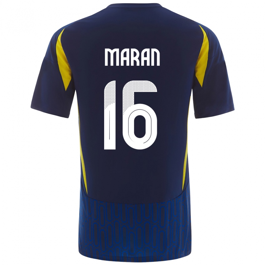 Bambino Maglia Mohammed Maran #16 Blu Giallo Kit Gara Away 2024/25 Maglietta