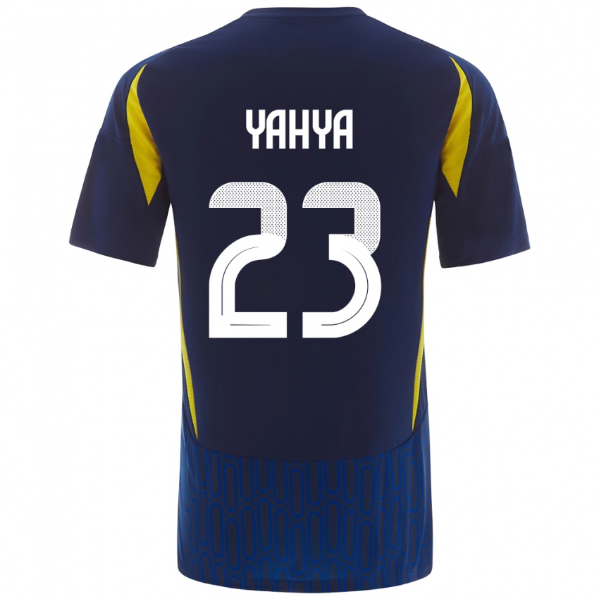 Bambino Maglia Ayman Yahya #23 Blu Giallo Kit Gara Away 2024/25 Maglietta