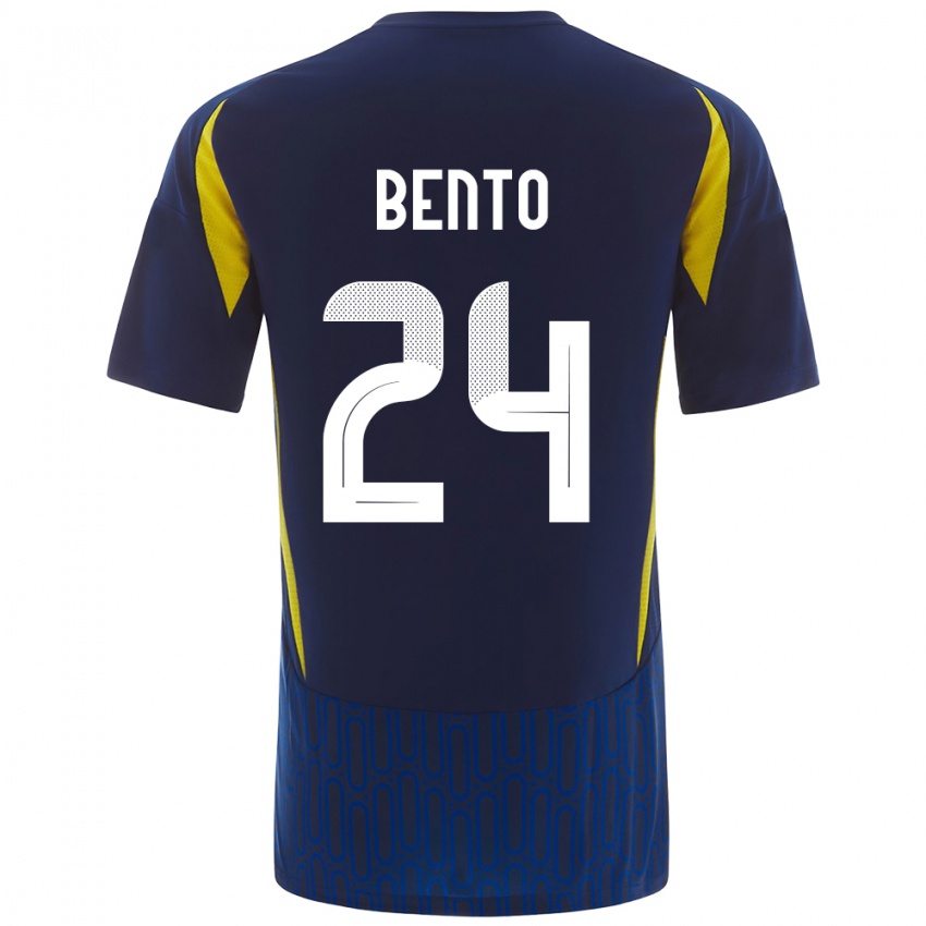 Bambino Maglia Bento #24 Blu Giallo Kit Gara Away 2024/25 Maglietta