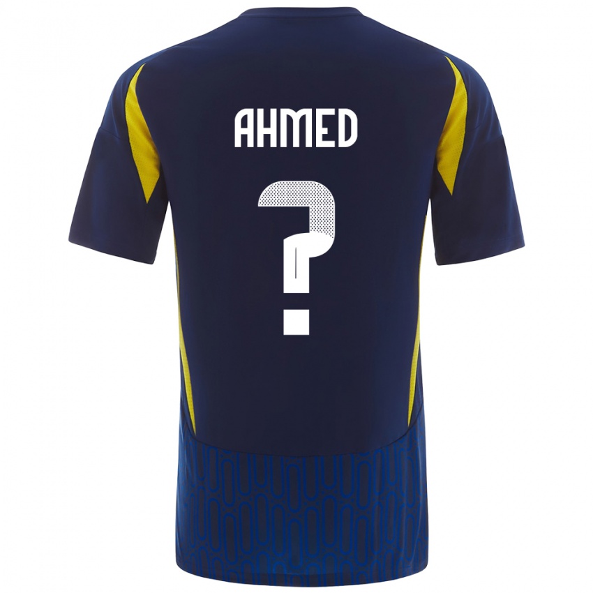 Bambino Maglia Al Anood Ahmed #0 Blu Giallo Kit Gara Away 2024/25 Maglietta