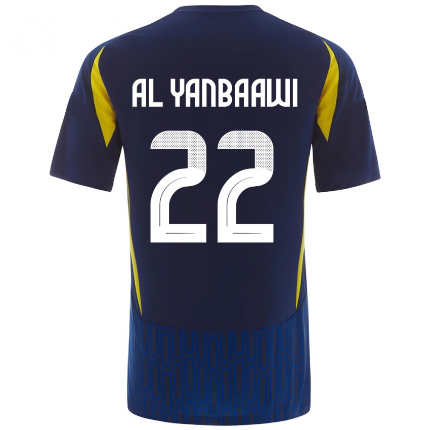 Bambino Maglia Tahani Al-Yanbaawi #22 Blu Giallo Kit Gara Away 2024/25 Maglietta