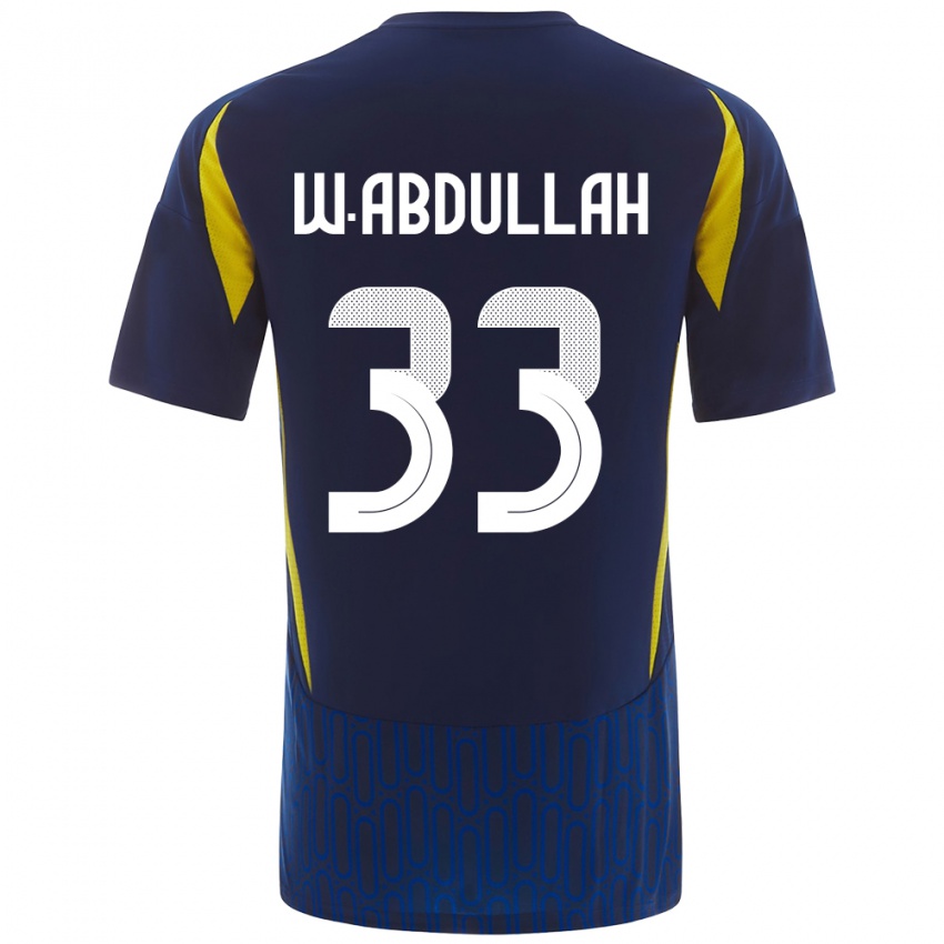 Bambino Maglia Waleed Abdullah #33 Blu Giallo Kit Gara Away 2024/25 Maglietta