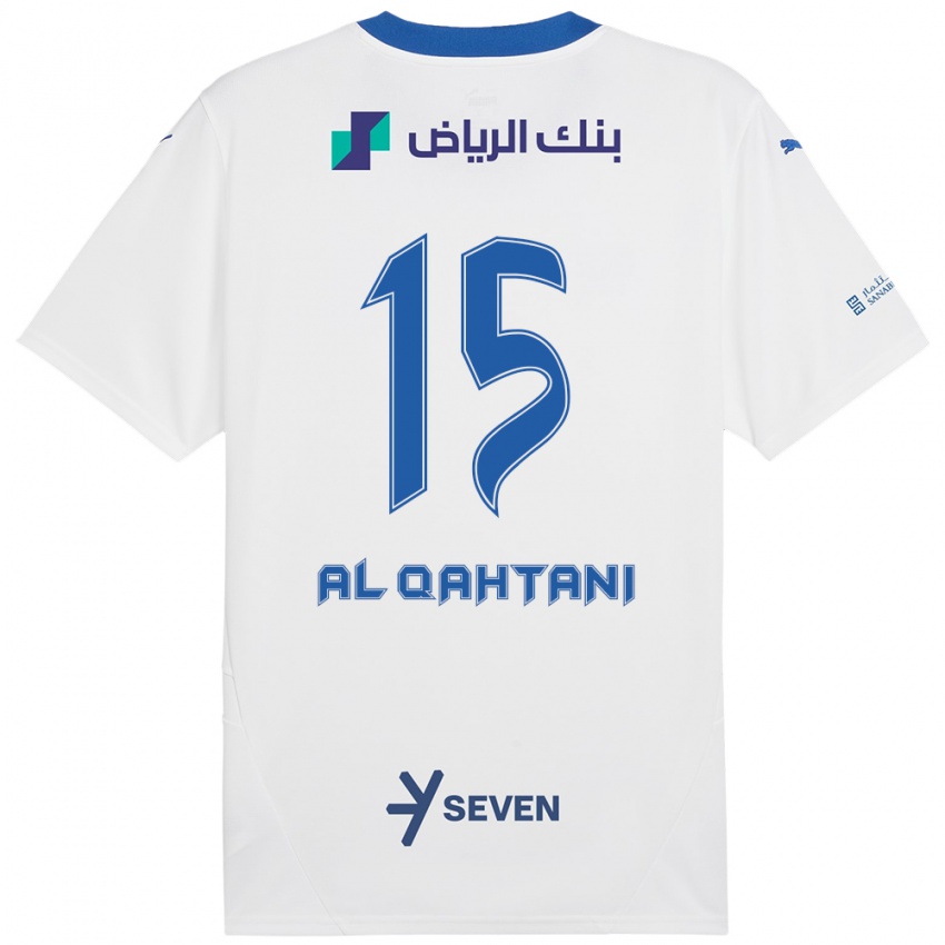 Bambino Maglia Mohammed Al-Qahtani #15 Bianco Blu Kit Gara Away 2024/25 Maglietta