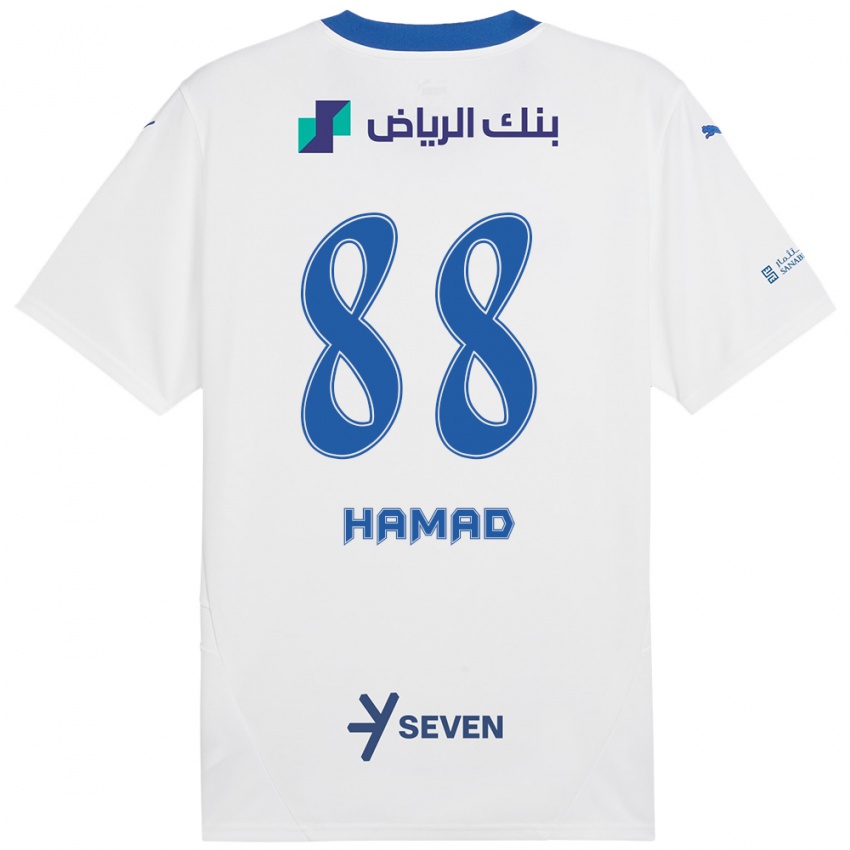 Bambino Maglia Hamad Al-Yami #88 Bianco Blu Kit Gara Away 2024/25 Maglietta