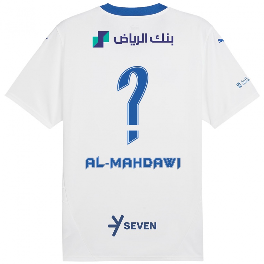 Bambino Maglia Ali Al-Mahdawi #0 Bianco Blu Kit Gara Away 2024/25 Maglietta