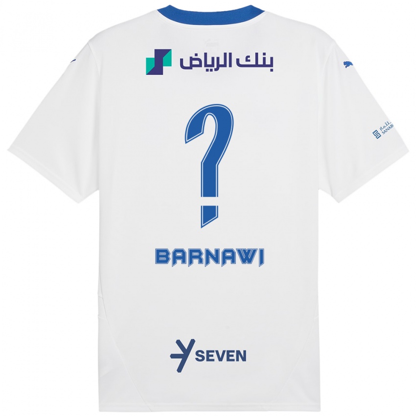 Bambino Maglia Abdulsalam Barnawi #0 Bianco Blu Kit Gara Away 2024/25 Maglietta