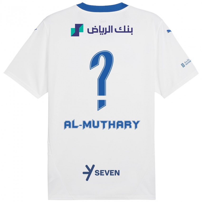 Bambino Maglia Saad Al-Muthary #0 Bianco Blu Kit Gara Away 2024/25 Maglietta