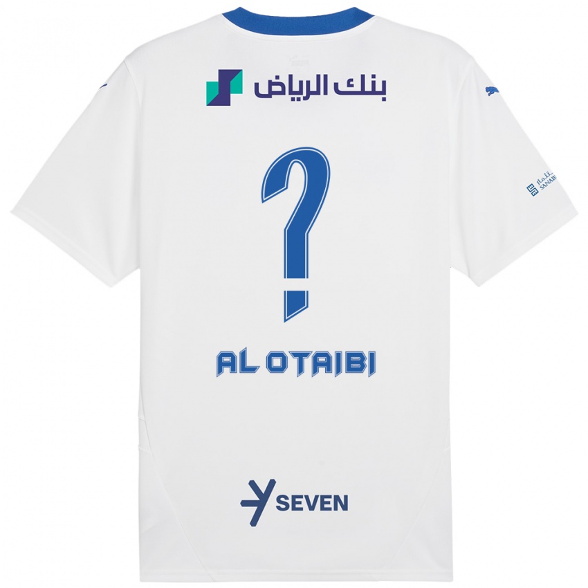 Bambino Maglia Majd Al-Otaibi #0 Bianco Blu Kit Gara Away 2024/25 Maglietta