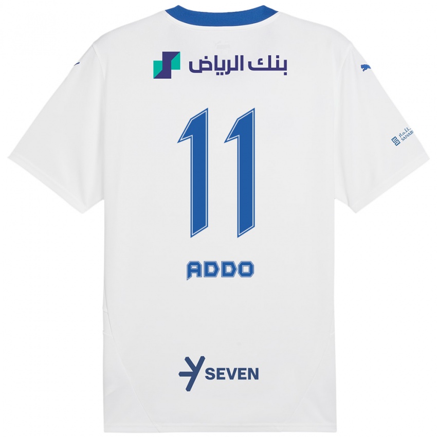 Bambino Maglia Elizabeth Addo #11 Bianco Blu Kit Gara Away 2024/25 Maglietta