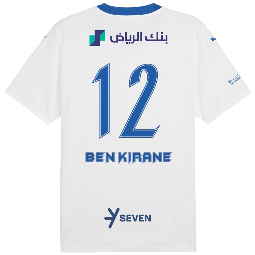 Bambino Maglia Mariam Ben Kirane #12 Bianco Blu Kit Gara Away 2024/25 Maglietta