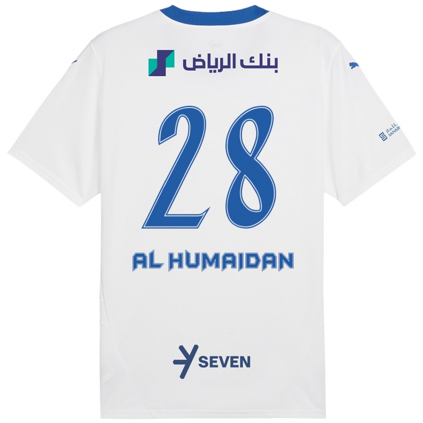 Bambino Maglia Fay Al-Humaidan #28 Bianco Blu Kit Gara Away 2024/25 Maglietta