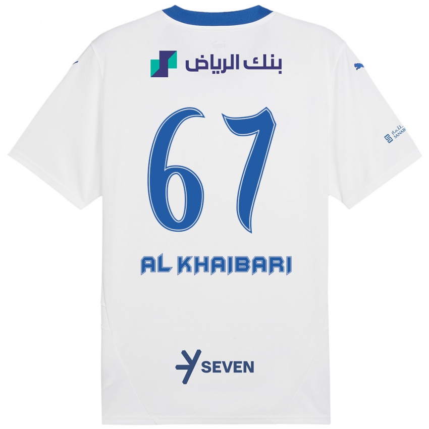 Bambino Maglia Mohammed Al-Khaibari #67 Bianco Blu Kit Gara Away 2024/25 Maglietta