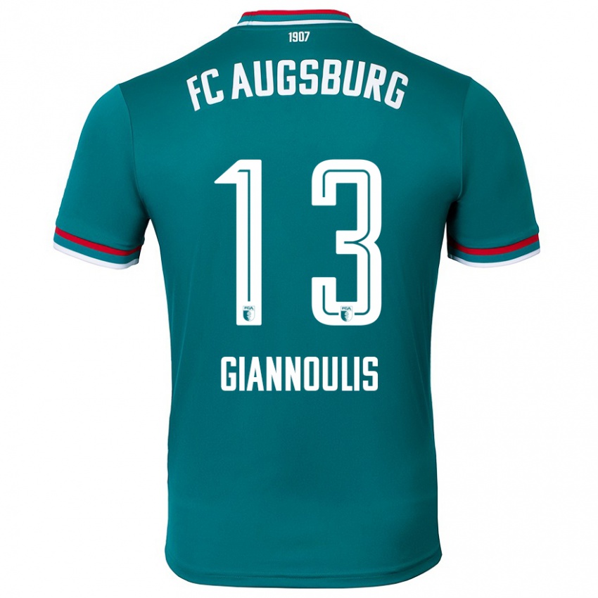 Bambino Maglia Dimitrios Giannoulis #13 Verde Scuro Kit Gara Away 2024/25 Maglietta