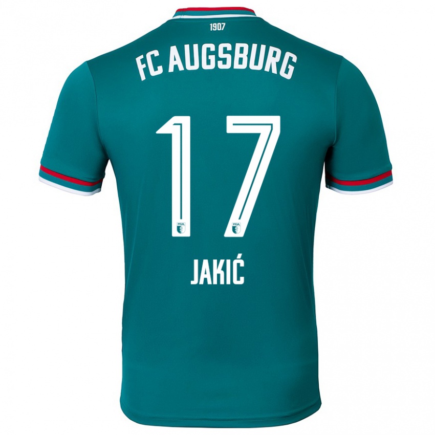 Bambino Maglia Kristijan Jakic #17 Verde Scuro Kit Gara Away 2024/25 Maglietta