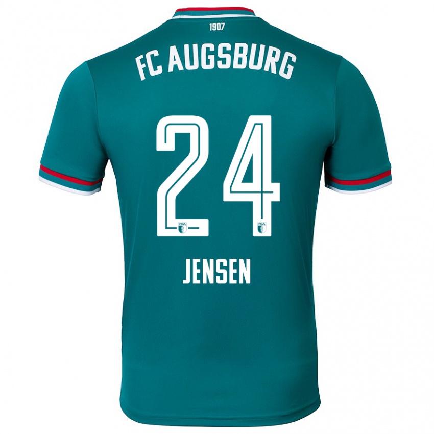 Bambino Maglia Fredrik Jensen #24 Verde Scuro Kit Gara Away 2024/25 Maglietta