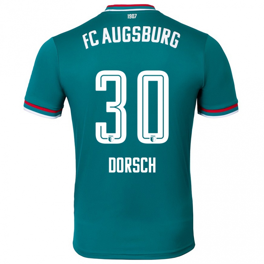 Bambino Maglia Niklas Dorsch #30 Verde Scuro Kit Gara Away 2024/25 Maglietta