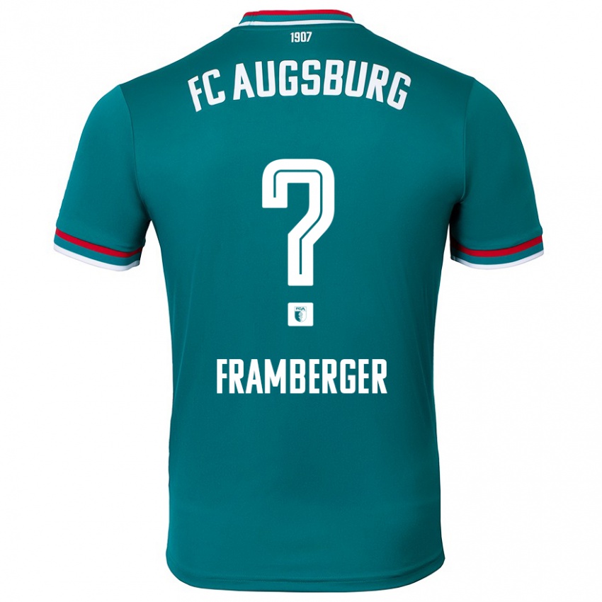 Bambino Maglia Raphael Framberger #0 Verde Scuro Kit Gara Away 2024/25 Maglietta