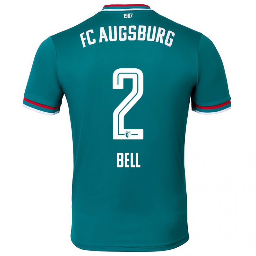 Bambino Maglia Julian Bell #2 Verde Scuro Kit Gara Away 2024/25 Maglietta