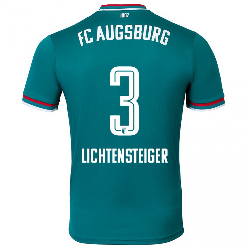 Bambino Maglia David Lichtensteiger #3 Verde Scuro Kit Gara Away 2024/25 Maglietta