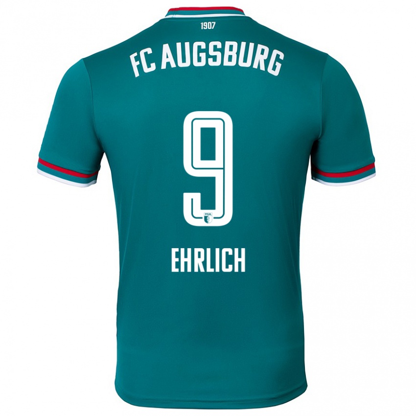 Bambino Maglia Lucas Ehrlich #9 Verde Scuro Kit Gara Away 2024/25 Maglietta