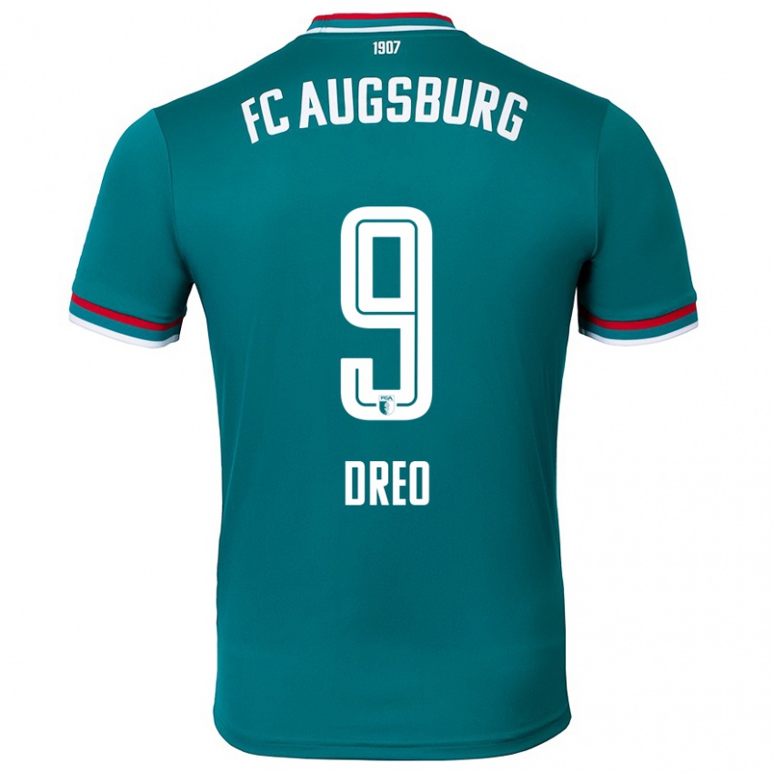 Bambino Maglia David Dreo #9 Verde Scuro Kit Gara Away 2024/25 Maglietta