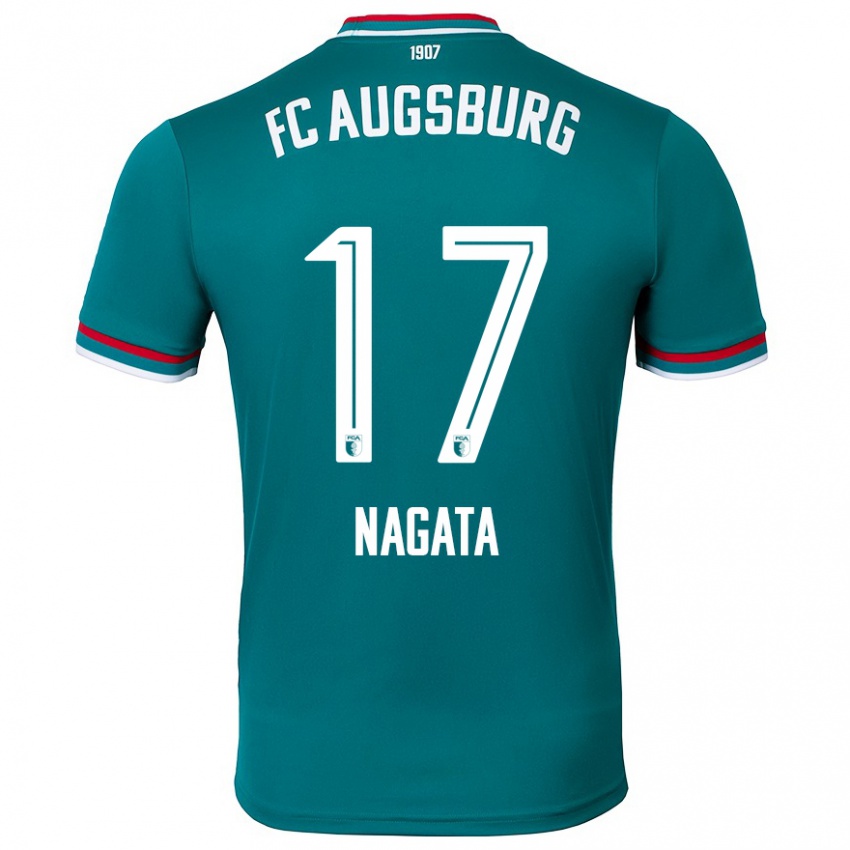 Bambino Maglia Ryoji Nagata #17 Verde Scuro Kit Gara Away 2024/25 Maglietta