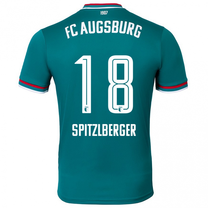 Bambino Maglia Jordan Spitzlberger #18 Verde Scuro Kit Gara Away 2024/25 Maglietta