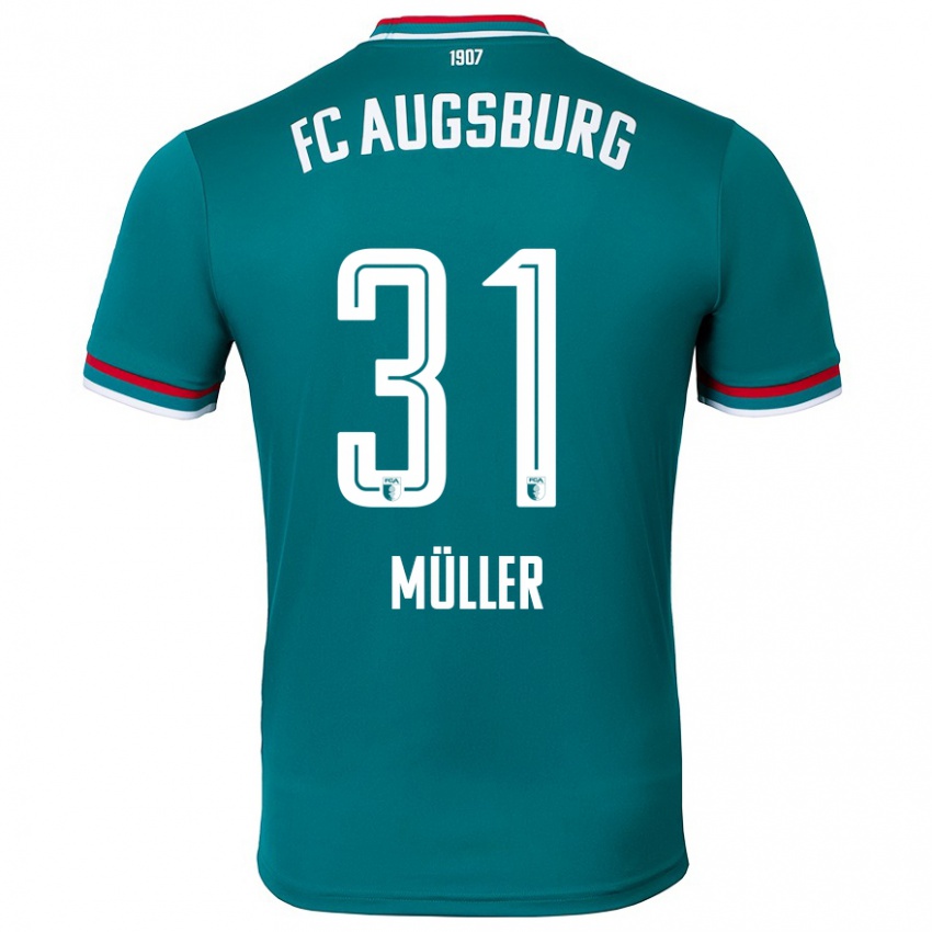 Bambino Maglia Noah Müller #31 Verde Scuro Kit Gara Away 2024/25 Maglietta