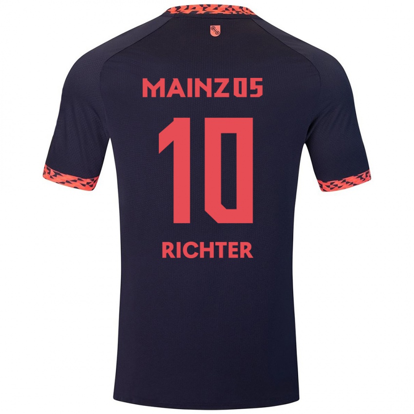 Bambino Maglia Marco Richter #10 Blu Corallo Rosso Kit Gara Away 2024/25 Maglietta