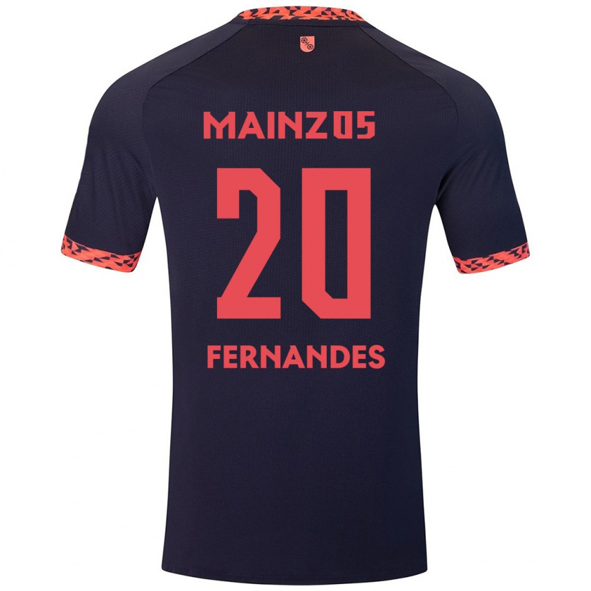 Bambino Maglia Edimilson Fernandes #20 Blu Corallo Rosso Kit Gara Away 2024/25 Maglietta