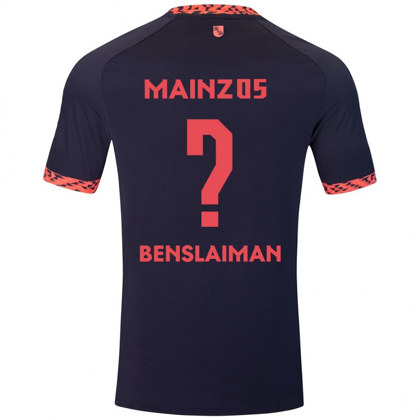 Bambino Maglia Mohamed Benslaiman #0 Blu Corallo Rosso Kit Gara Away 2024/25 Maglietta