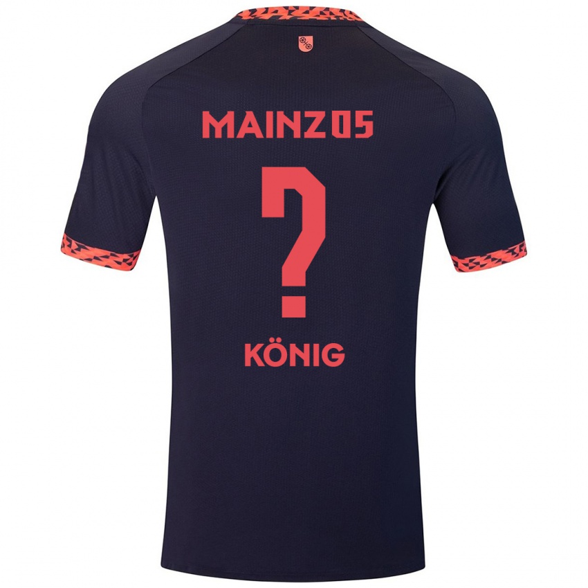 Bambino Maglia Raúl König #0 Blu Corallo Rosso Kit Gara Away 2024/25 Maglietta